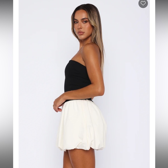 COPY - White Fox Boutique Diamond Dust Mini Dress Black/Cream - Picture 3 of 4